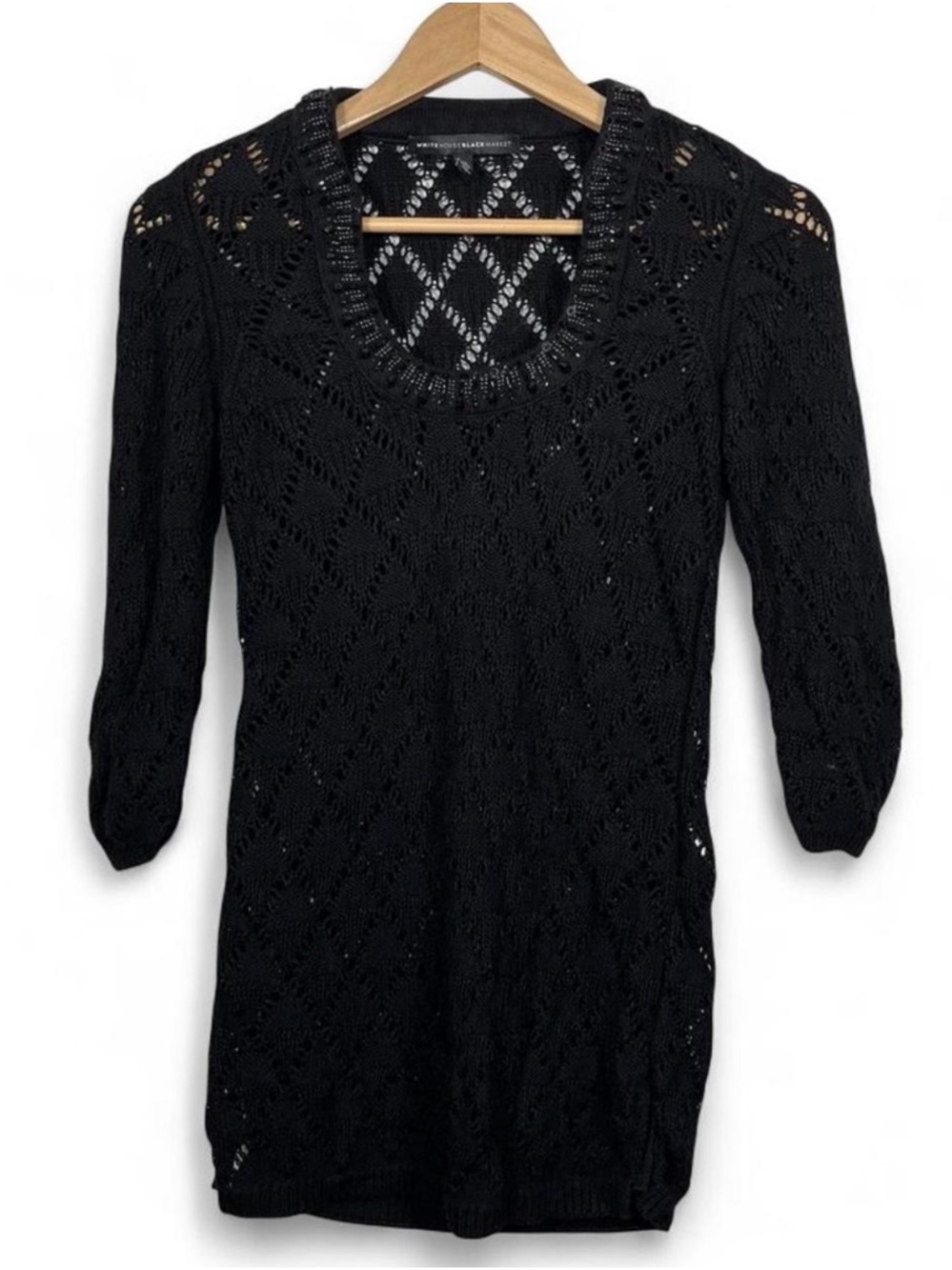 White House Black Market Embellished Novelty Stretch Tunic – Size Large